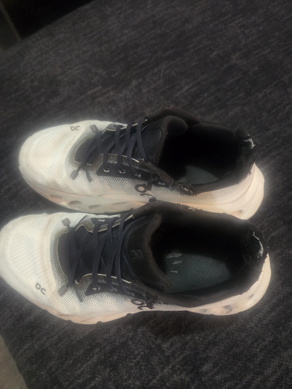 On Running Cloudnova Men’s Running Shoes in White/Black - Picture 3 of 5